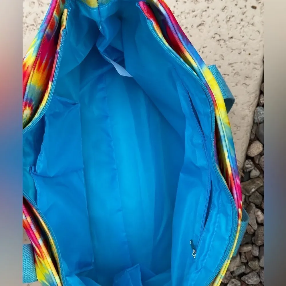No Boundaries Colorful insulated Tie-Dye Beach-Tote Bag
